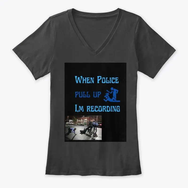 police pull up t shirt